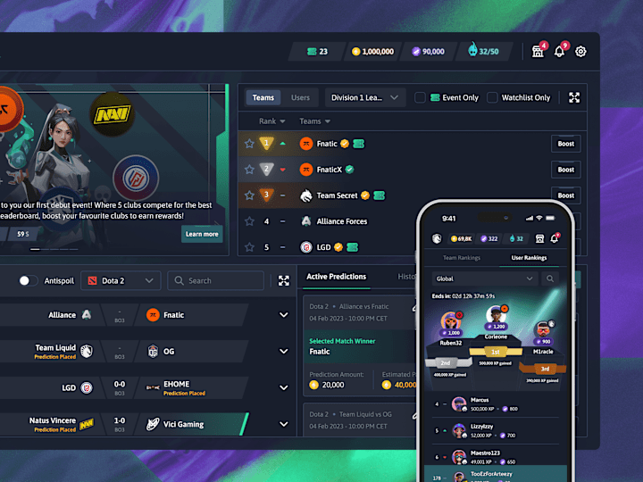 Cover image for Redesigning KBOOMGG, a Gaming Gamification & Engagement App