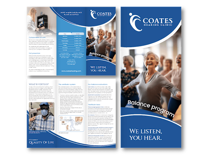 Cover image for Balance Program Trifold for Coates Hearing Clinic