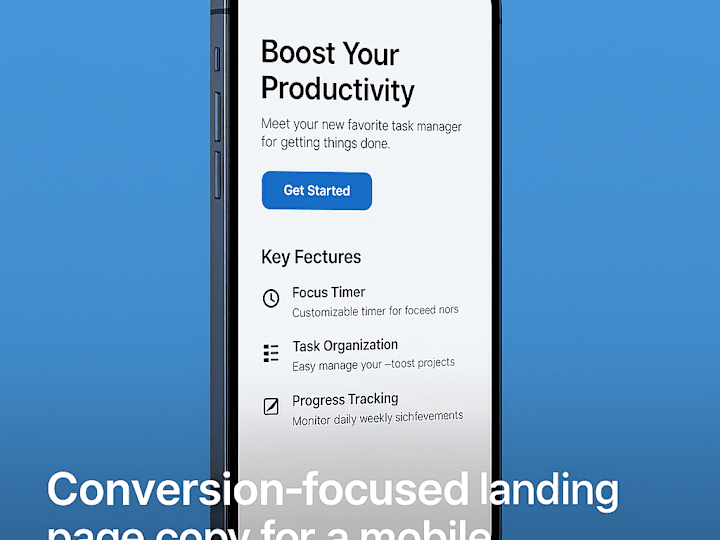 Cover image for Conversion-focused Landing Page Copy for FocusPal