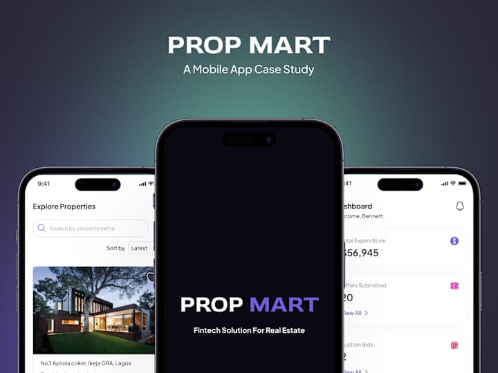 Cover image for A property marketplace & auctioning app- Case study on Behance