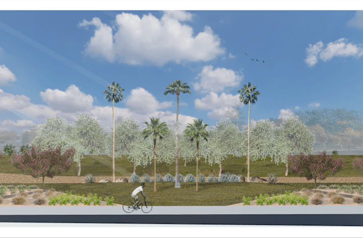 Cover image for 2d landscape section for a suburban park