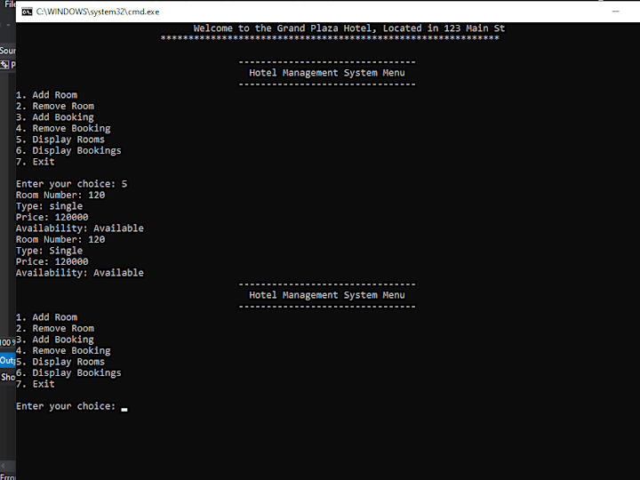 Cover image for Comprehensive C++ Hotel Management System