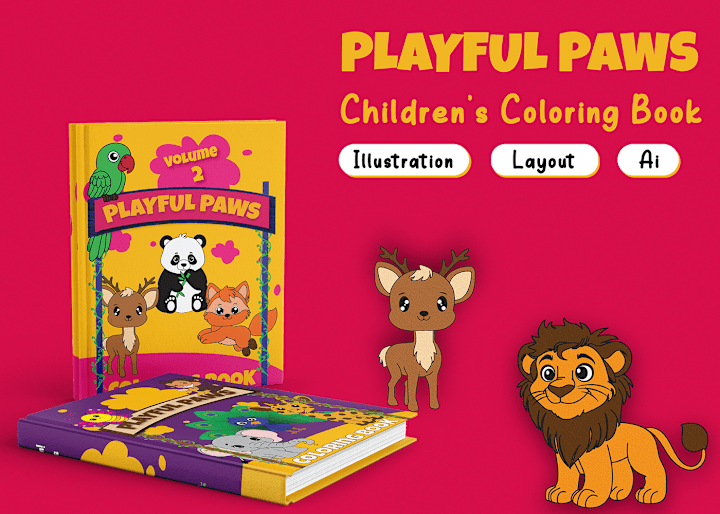 Cover image for Playful Paws: Coloring book :: Behance