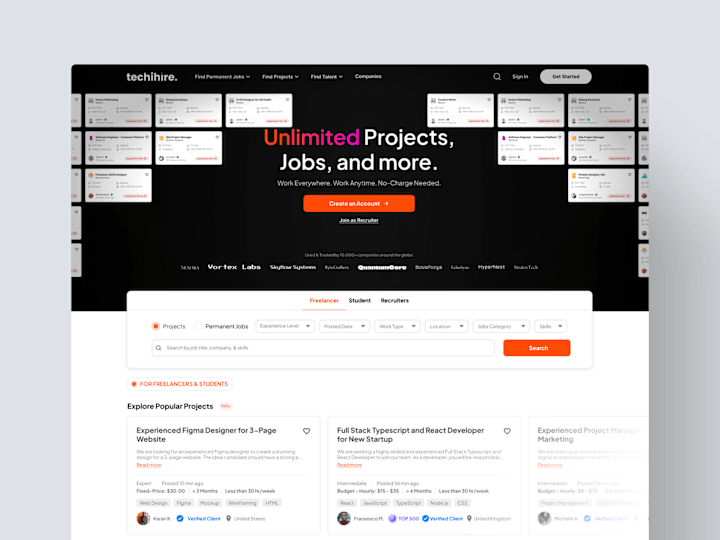 Cover image for Techihire - Landing Page