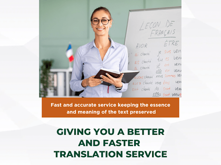 Cover image for English to French Translation Service-Fast and Accurate 