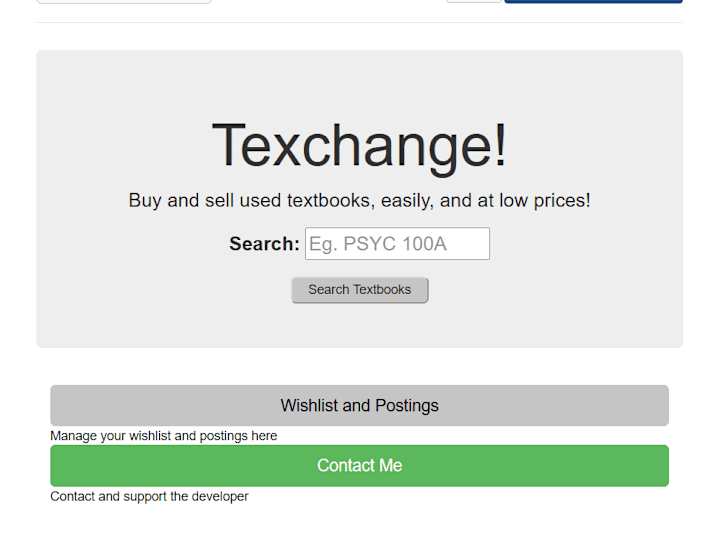 Cover image for Texchange · First App!