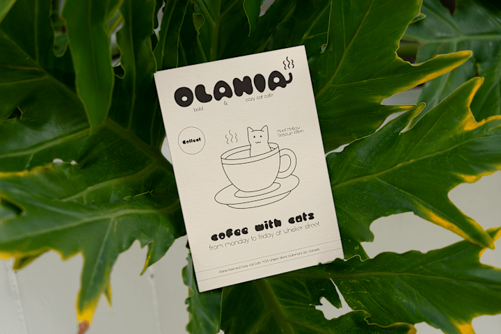 Cover image for Bold & Unique Card Design for Olania Cat Cafe