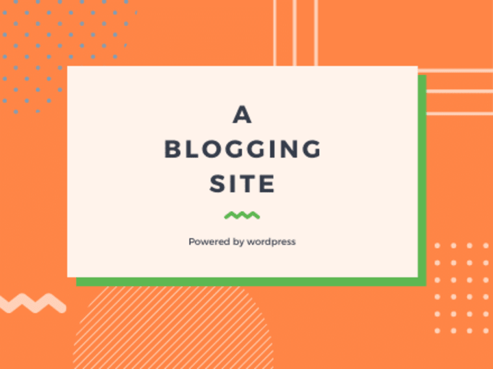 Cover image for A Blogging Site.