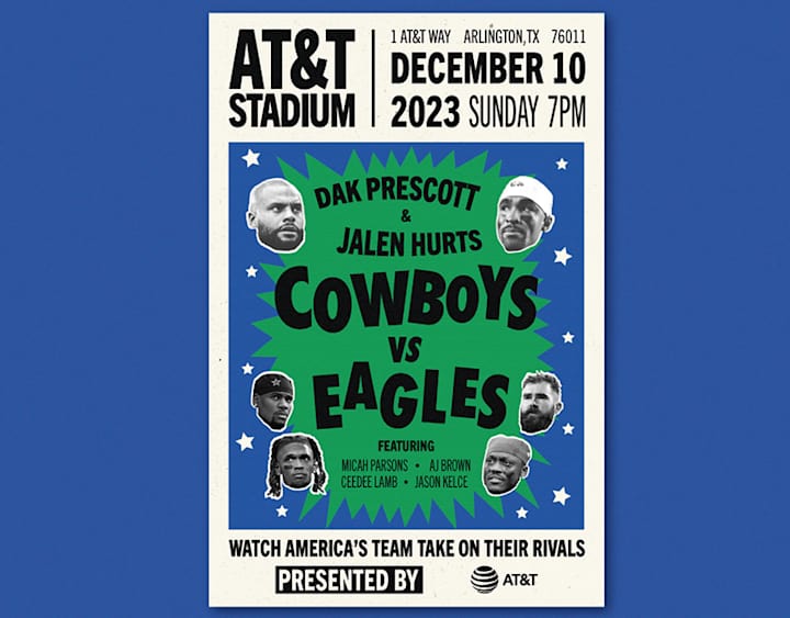 Cover image for Cowboys vs Eagles Poster :: Behance
