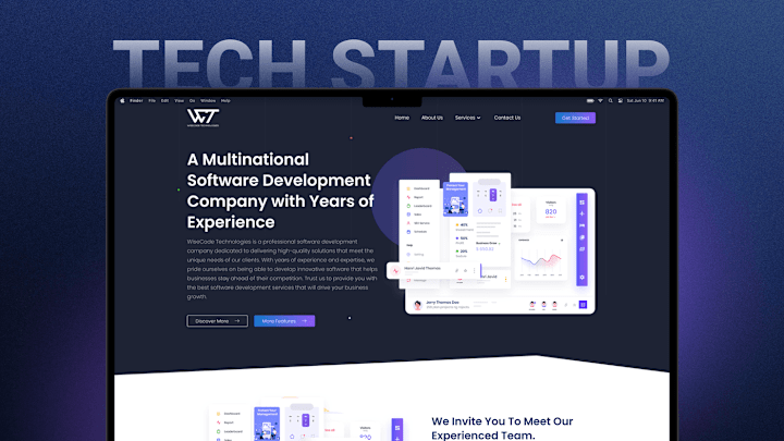 Cover image for WiseCode Tech Website UI UX Design