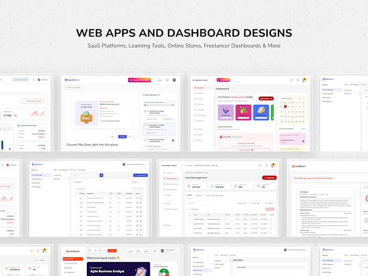 Cover image for Web Apps and Dashboard Design