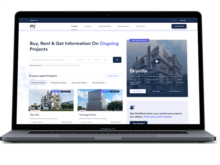 Cover image for Estate Intel's Project Feature Redesign