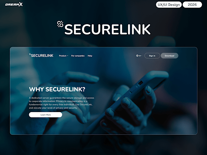 Cover image for Secure Messaging App Website Design – SecureLink