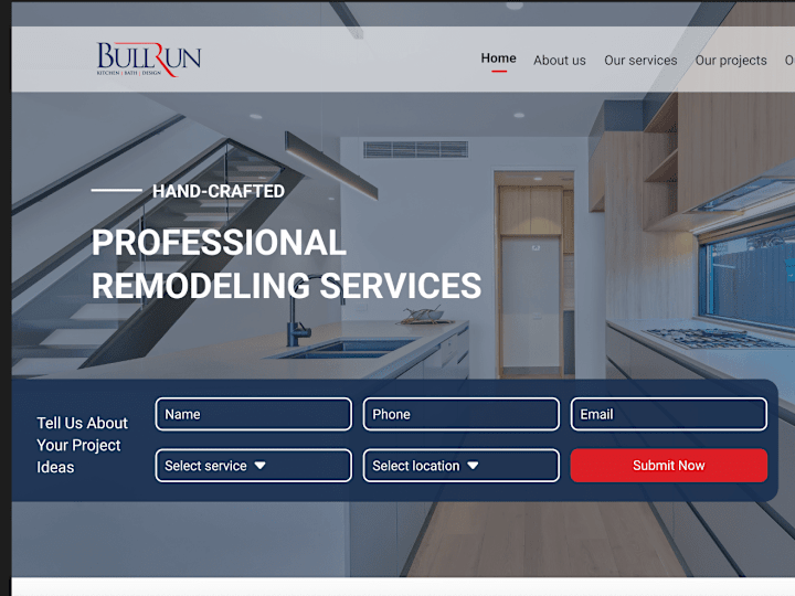 Cover image for Bull Run Kitchen and Bath - Complete Website Redesign