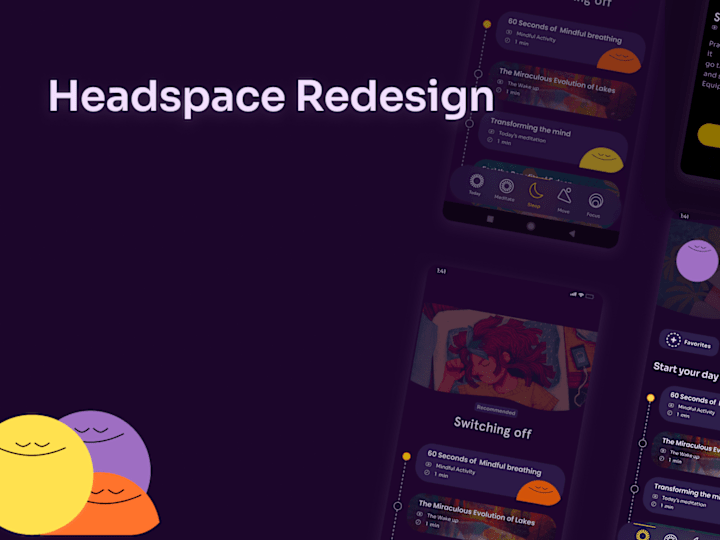 Cover image for Headspace Redesign: Dark Mode