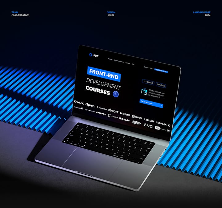 Cover image for Landing page | Front-end development courses :: Behance