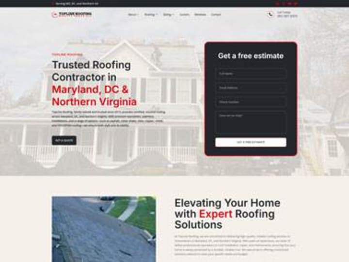 Cover image for Roofing Contractor Website Redesign