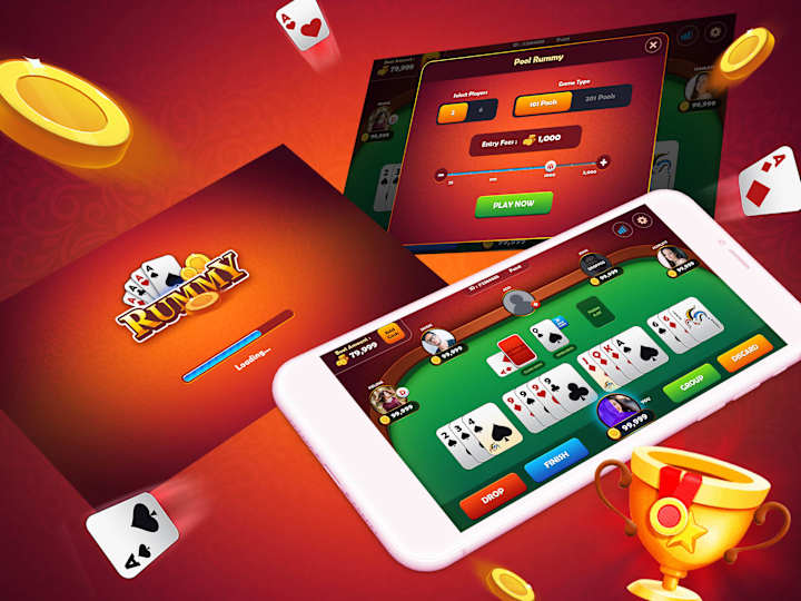 Cover image for Rummy Game - UI Design