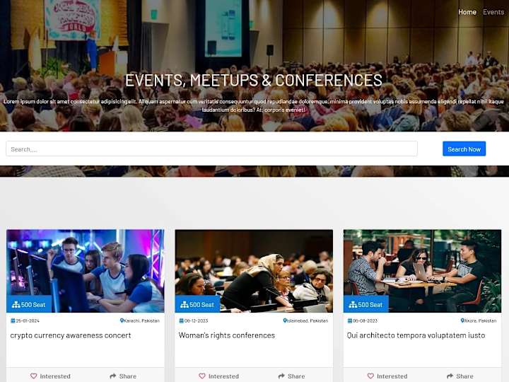 Cover image for Events management System