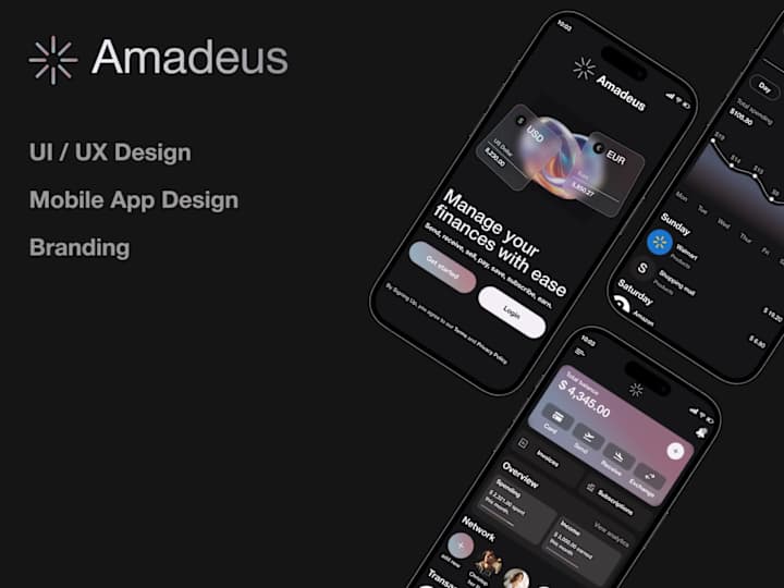 Cover image for Amadeus - Fintech Mobile App & UI UX Design 