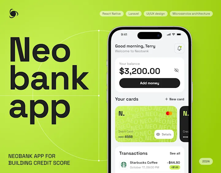 Cover image for Neobank app, USA | Ronas IT