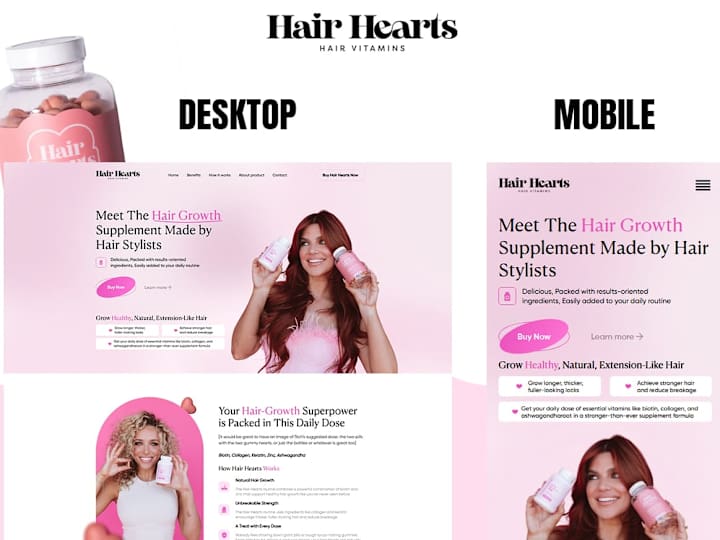 Cover image for Hair Hearts | Responsive Web Design