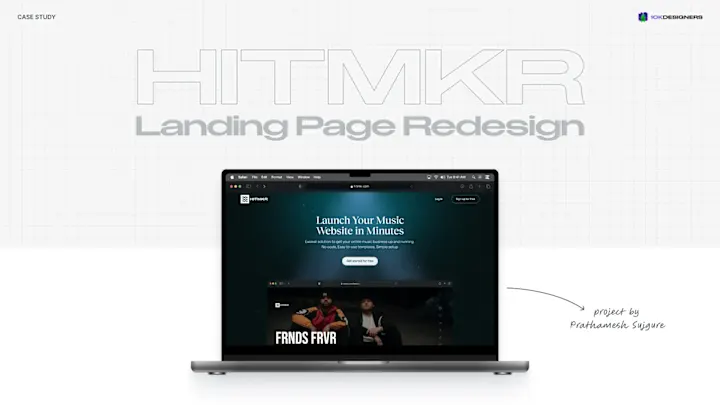 Cover image for Redesigning a Startup's Landing Page for Musicians: Case Study