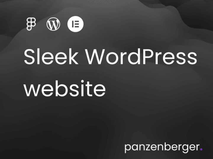 Cover image for WordPress website - sleek, user-friendly, fast, reliable