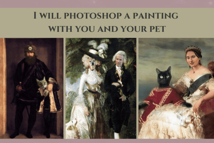 Cover image for I will photoshop a painting with you and your pet