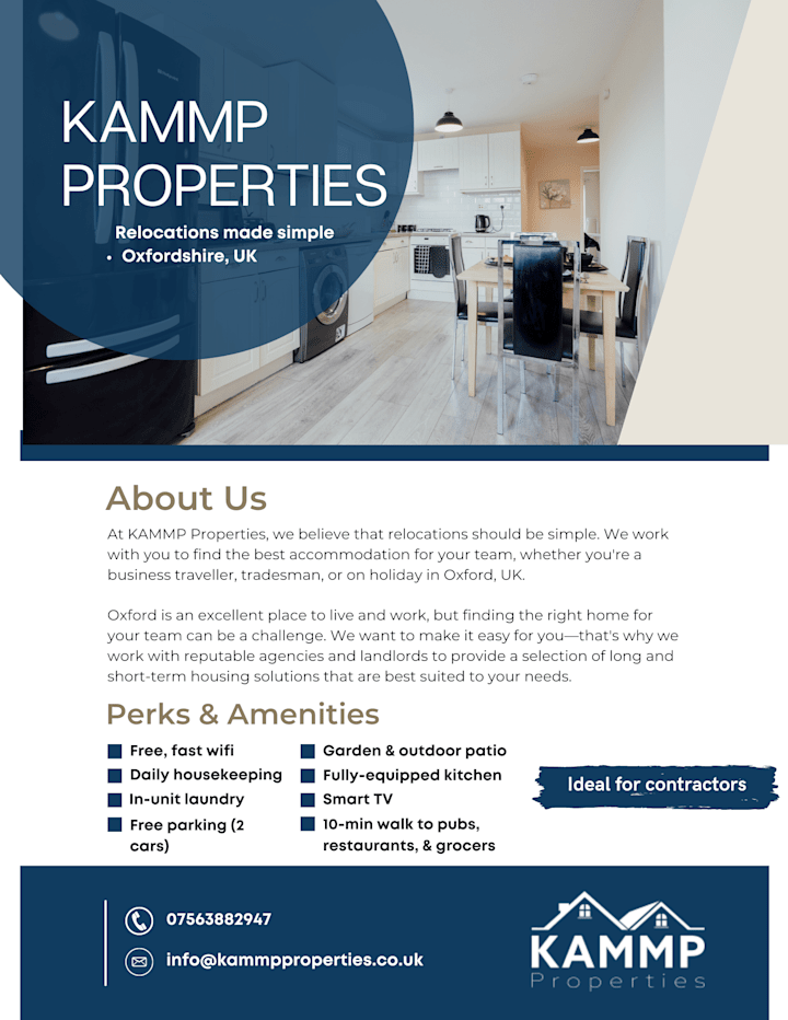 Cover image for Print & eBrochure – Short-Term Rental, Oxford UK