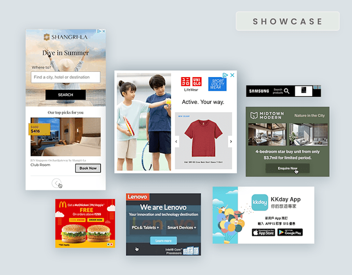 Cover image for HTML5 Animated Custom/Interactive Display Ads on Behance