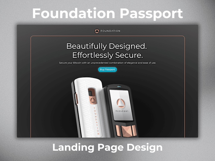 Cover image for Foundation Passport - A Product Landing Page Design 