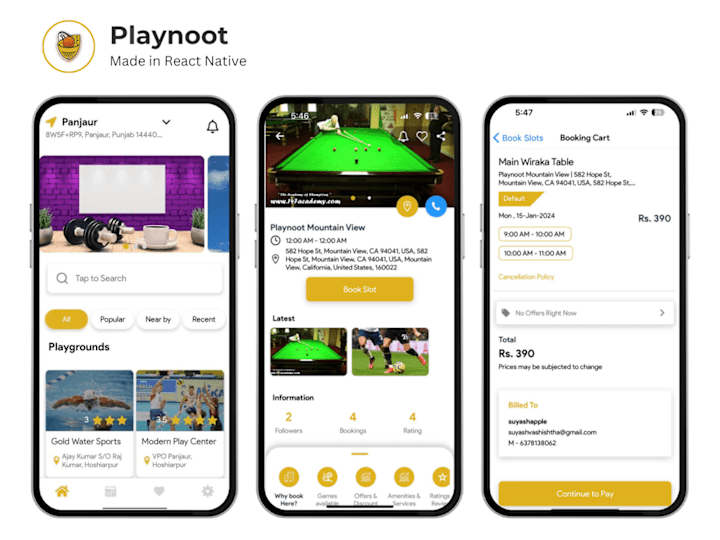 Cover image for Playnoot Mobile - Sports and Booking Platform Solution