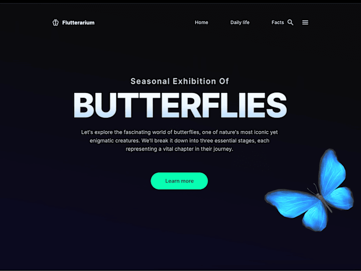 Cover image for 3D Animated UI/UX Web Design -Landing Page
