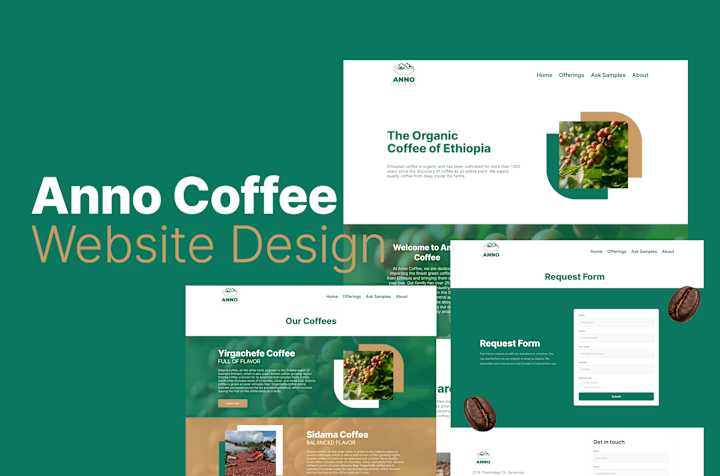 Cover image for Anno Coffee Landing page design