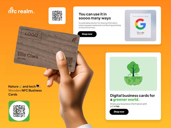 Cover image for NFC Realm - Wooden Business Card Branding + WordPress website