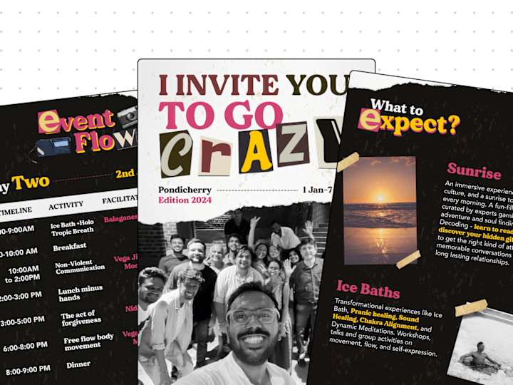 Cover image for Retreat Brochure Design for Nidvaya Gupta