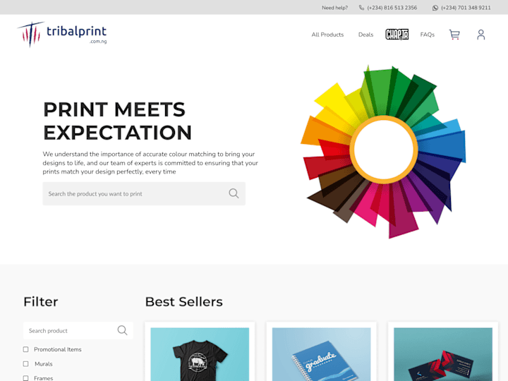 Cover image for Responsive website design for Tribalprint