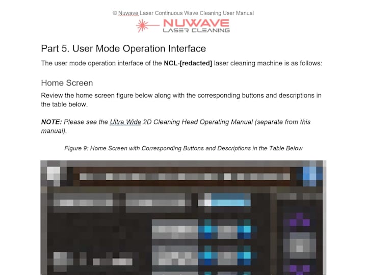 Cover image for Nuwave Laser User Manual: Continuous Wave Laser Cleaning Machine