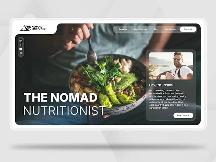 Cover image for A Clean, Modern Website for a Travelling Nutritionist