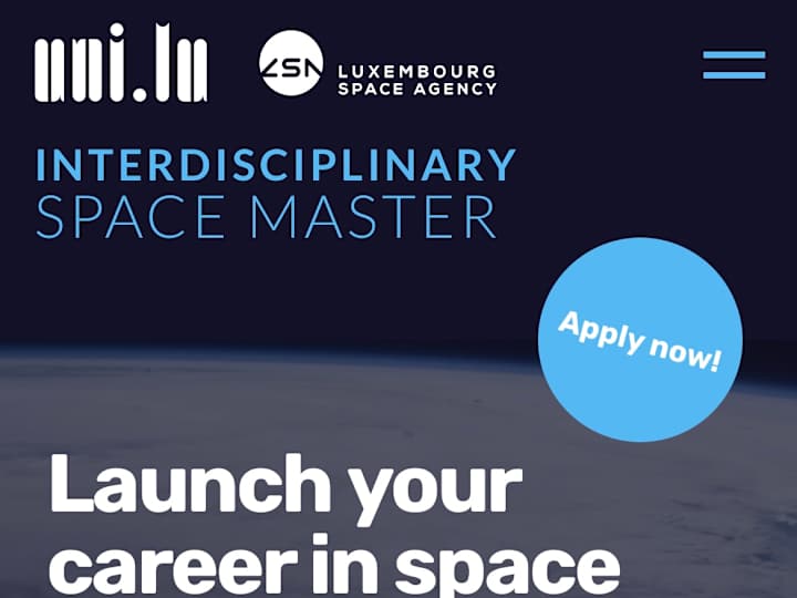 Cover image for Interdisciplinary Space Master - University of Luxem…