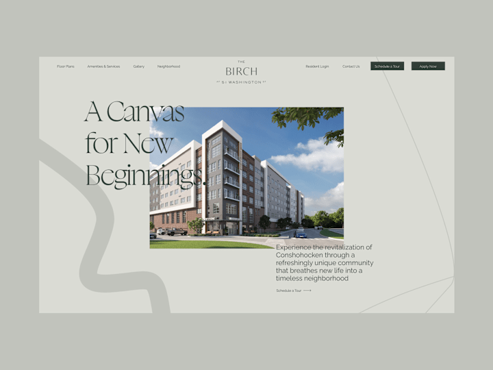 Cover image for Development of a Beautiful Website | The Birch at 51 Washington