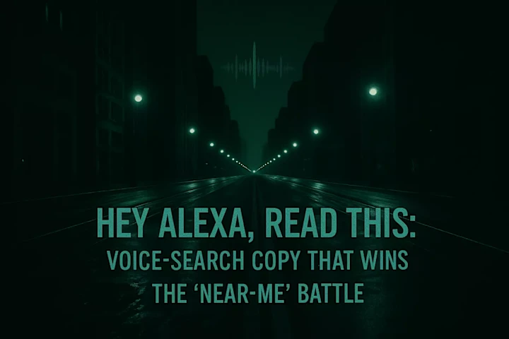 Cover image for Hey Alexa, Read This: Voice-Search Copy That Wins the “Near-Me” Battle