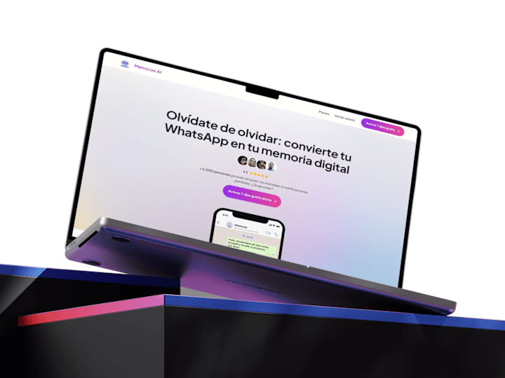 Cover image for Memorae Landing Page Design for WhatsApp Integration