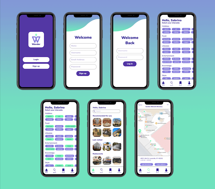 Cover image for Wander App — Sabrina Awdi