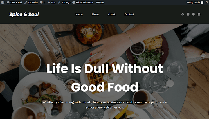 Cover image for Spice & Soul | Restaurant WordPress Website