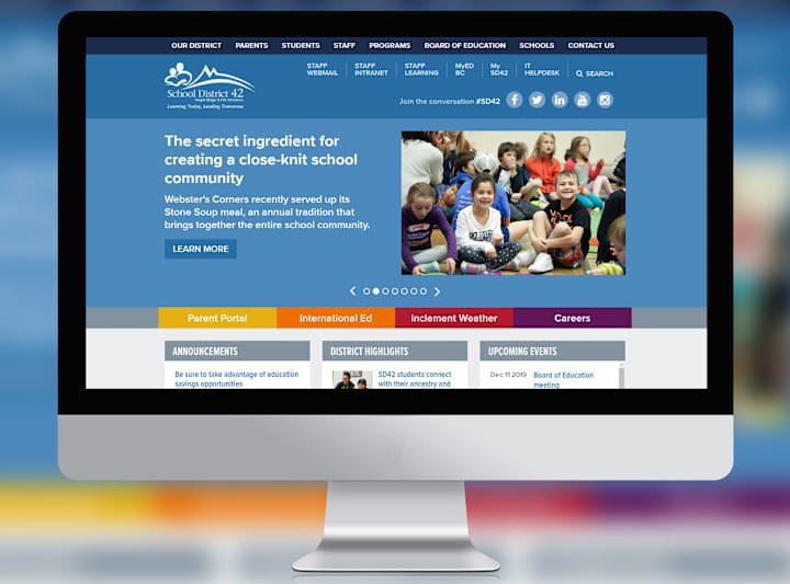 Cover image for Custom WordPress Website - School District No. 42