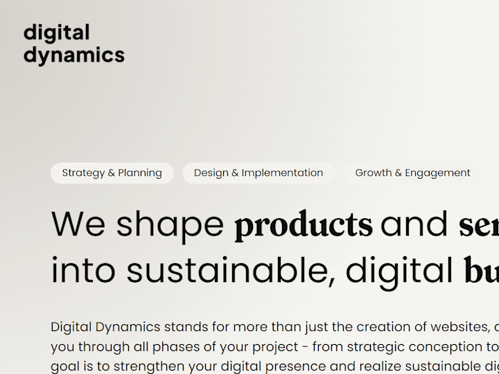 Cover image for New Website of Digital Dynamics