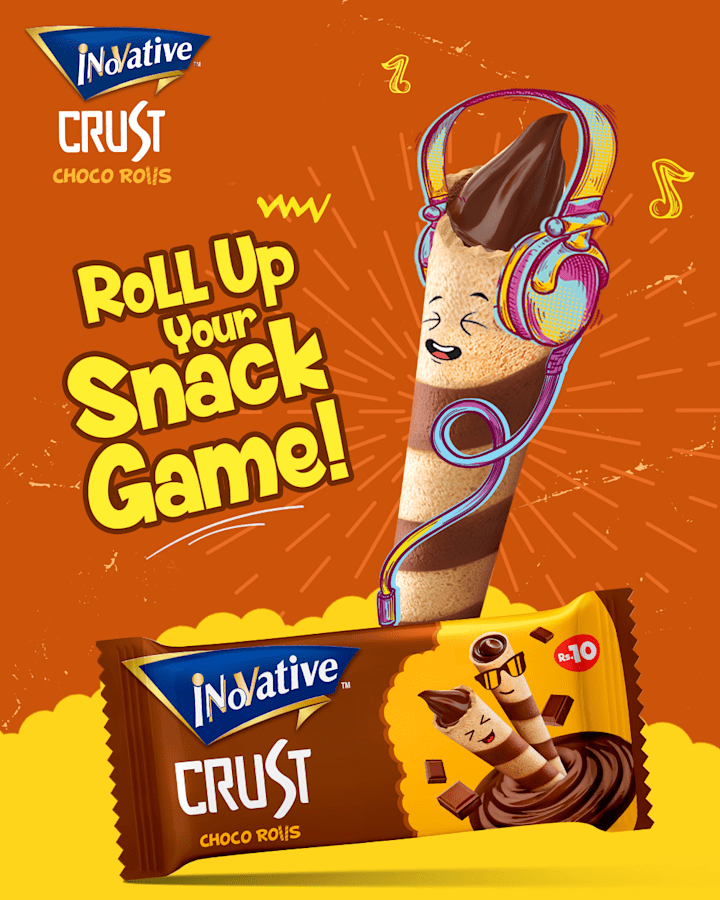 Cover image for Crust Choco Rolls ( Social Media Post) :: Behance