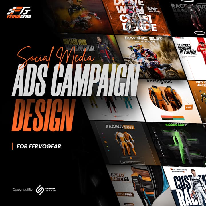 Cover image for FervoGear Ads Campaign Design | Social Media Strategy